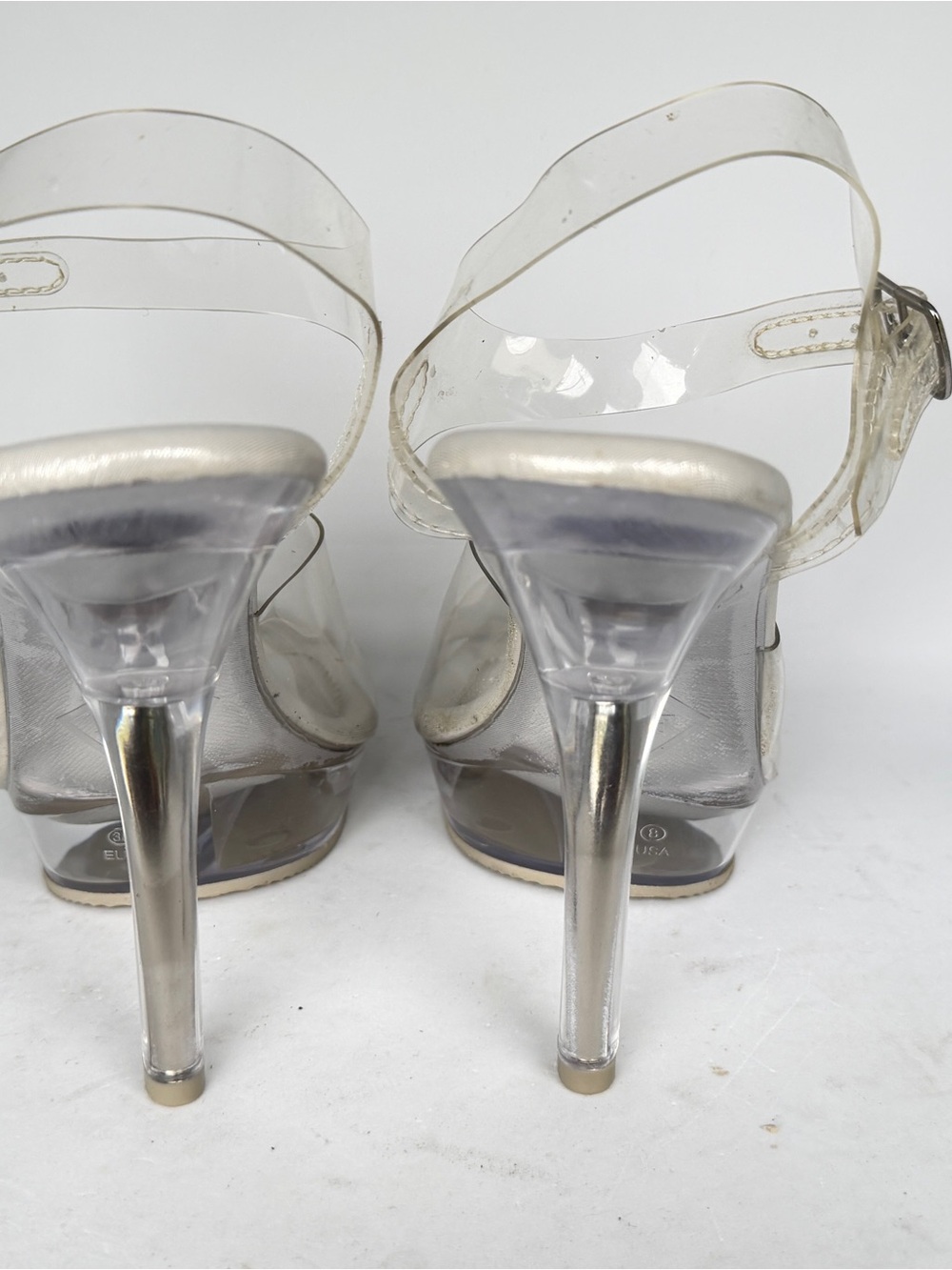 Olympian White Platform Heels (bodybuilding competition shoes) - Picture 5 of 6